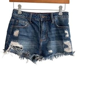 Cello Blue Cut Off Blue Jeans Distressed Size Small Pre-owned